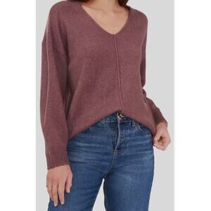NWT Vince Camuto purple vneck acrylic sweater soft size XS